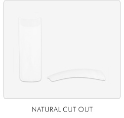 100 x Cut-Out Natural Tips + Box